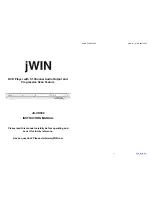 Preview for 1 page of jWIN JD-VD509 Instruction Manual