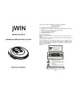 Preview for 1 page of jWIN JX-CD339 Instruction Manual