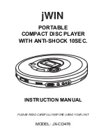 Preview for 1 page of jWIN JX-CD476 Instruction Manual