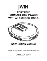 jWIN JX-CD477 Instruction Manual предпросмотр