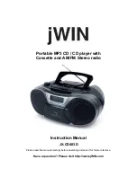 jWIN JX-CD483D Instruction Manual предпросмотр