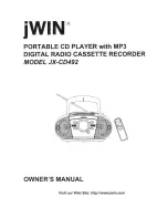 Preview for 1 page of jWIN JX-CD492 Owner'S Manual