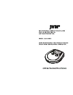 Предварительный просмотр 1 страницы jWIN JX-CD900 Operating Instructions Manual