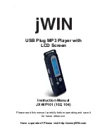 Preview for 1 page of jWIN JX-MP101 Instruction Manual