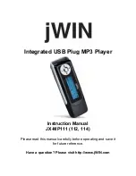 jWIN JX-MP111 Instruction Manual предпросмотр