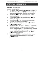 Preview for 8 page of jWIN JX-MP201 Instruction Manual