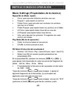 Preview for 23 page of jWIN JX-MP231 (Spanish) Manual Del Instrucción