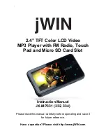 jWIN JX-MP331 Instruction Manual preview