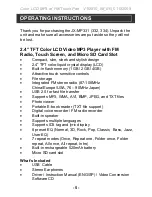 Preview for 6 page of jWIN JX-MP331 Instruction Manual