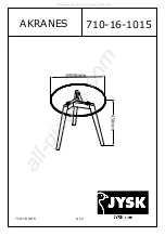 Предварительный просмотр 1 страницы Jysk AKRANES 710-16-1015 Assembly Instructions Manual