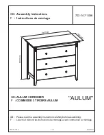 Preview for 1 page of Jysk AULUM Assembly Instructions Manual