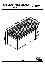 Preview for 1 page of Jysk Randers Midsleeper White 3100060 Manual