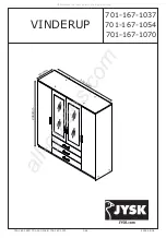 Предварительный просмотр 1 страницы Jysk VINDERUP 701-167-1037 Manual