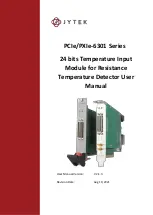 JYTEK PCIe-6301 Series User Manual предпросмотр