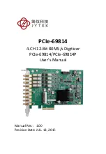 JYTEK PCIe-69814 Series User Manual предпросмотр