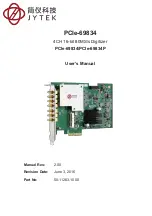 Preview for 1 page of JYTEK PCIe-69834 User Manual