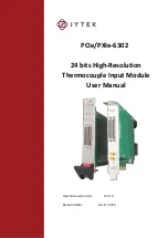 Preview for 1 page of JYTEK PCIe/PXIe-6302 User Manual