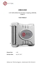 Предварительный просмотр 1 страницы JYTEK USB-61210 User Manual