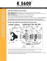 K 5600 LIGHTING JOKER-BUG 200 Owner'S Manual предпросмотр