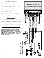 Предварительный просмотр 2 страницы K-9 K9-Mundial-3 Quick Start Manual