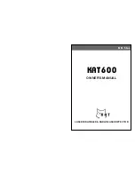 K.A.T. KAT600 Owner'S Manual preview