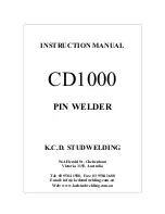 Preview for 1 page of K.C.D. STUDWELDING CD1000 Instruction Manual