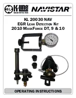 Предварительный просмотр 1 страницы K-Line KL 20030 NAV Operating Instructions Manual