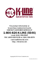 Preview for 8 page of K-Line KL34000 Operating Instructions Manual