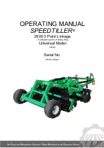 K-Line SPEEDTILLER 2900 Series Operating Manual предпросмотр