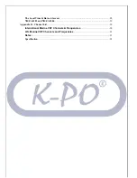 Preview for 4 page of K-PO HM380 User Manual