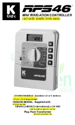 Предварительный просмотр 1 страницы K-Rain RPS 46 Instruction Manual