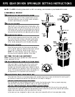 K-Rain RPS Series Setting Instructions предпросмотр