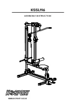 K-SPORT KSSL116 Assembly Instruction Manual предпросмотр