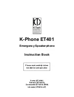 Preview for 1 page of K-Tech ET401A Instruction Book