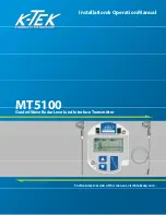 K-TEK MT5100 Installation & Operation Manual preview