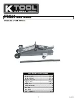 Предварительный просмотр 11 страницы K Tool International KTI-63103 Owner'S Manual