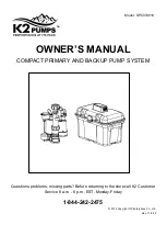 K2 Pumps Primary Series Owner'S Manual preview