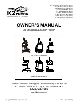 Preview for 1 page of K2 Pumps SPA02501TDK Owner'S Manual