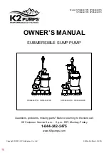 Preview for 1 page of K2 Pumps SPI03303TPK Owner'S Manual