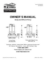 K2 Pumps SPI05008TPK Owner'S Manual preview