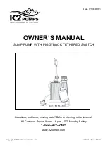 Preview for 1 page of K2 Pumps SPT03301TPK Owner'S Manual