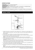 Preview for 4 page of K2 Pumps SPT03301TPK Owner'S Manual