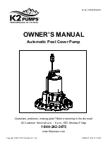 K2 Pumps UTA02502APK Owner'S Manual preview