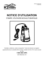 Предварительный просмотр 10 страницы K2 Pumps UTM01602K Owner'S Manual