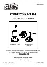 K2 Pumps UTM02501K Owner'S Manual preview