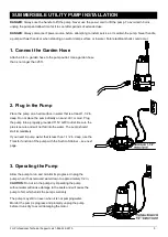 Preview for 5 page of K2 Pumps UTM02501K Owner'S Manual