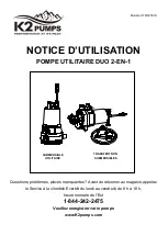 Preview for 11 page of K2 Pumps UTM02501K Owner'S Manual