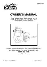 K2 Pumps UTT05001K Owner'S Manual preview