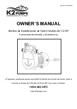 Preview for 17 page of K2 Pumps UTT05001K Owner'S Manual