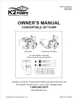 Preview for 1 page of K2 Pumps WPD07501K Owner'S Manual